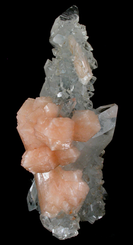 Apophyllite stalactite with Stilbite from Jalgaon, Maharashtra, India