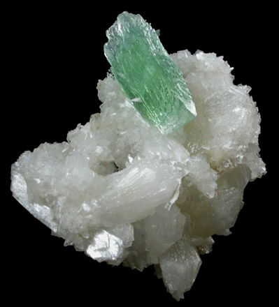 Apophyllite on Stilbite from Jalgaon, Maharashtra, India