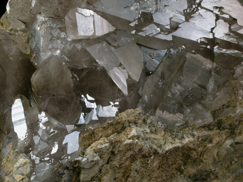 Quartz var. Smoky on Albite from North Moat Mountain, Bartlett, Carroll County, New Hampshire