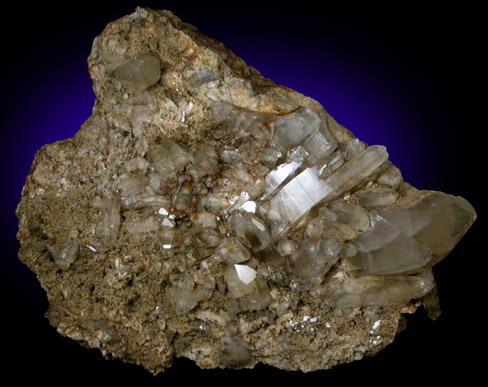 Quartz var. Smoky on Albite from North Moat Mountain, Bartlett, Carroll County, New Hampshire