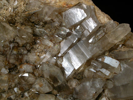 Quartz var. Smoky on Albite from North Moat Mountain, Bartlett, Carroll County, New Hampshire