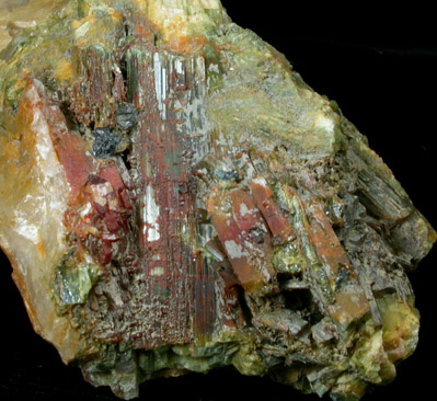 Elbaite Tourmaline on Quartz from Mount Mica Quarry, Paris, Oxford County, Maine