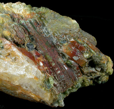 Elbaite Tourmaline on Quartz from Mount Mica Quarry, Paris, Oxford County, Maine