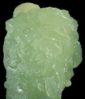 Prehnite with Calcite from Prospect Park Quarry, Prospect Park, Passaic County, New Jersey