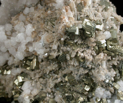Arsenopyrite, Quartz, Calcite from Mina Palmillas, Hidalgo de Parral, Chihuahua, Mexico