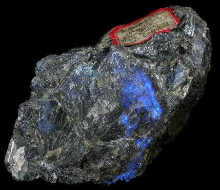 Anorthite var. Labradorite from Nain, Labrador, Newfoundland, Canada (Type Locality for Labradorite)