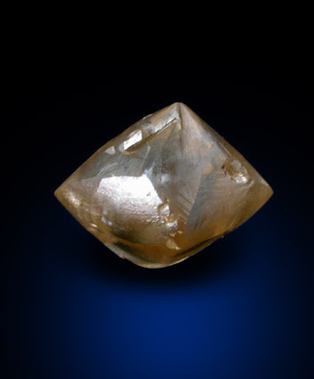 Diamond (1.09 carat pink-brown dodecahedral crystal) from Orapa Mine, south of the Makgadikgadi Pans, Botswana