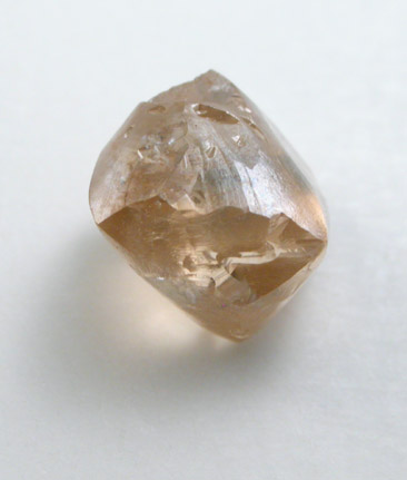 Diamond (1.09 carat pink-brown dodecahedral crystal) from Orapa Mine, south of the Makgadikgadi Pans, Botswana