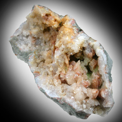 Honessite in Quartz Geode from US Route 27 road cut, Halls Gap, Lincoln County, Kentucky