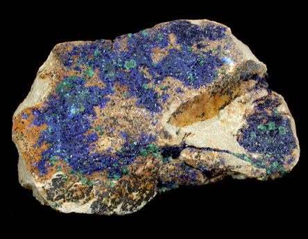 Azurite and Malachite from (Zaozernyi?), Kazakhstan