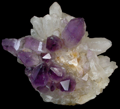 Quartz var. Amethyst from Saltman Prospect, Camp Encore, Sweden, Oxford County, Maine