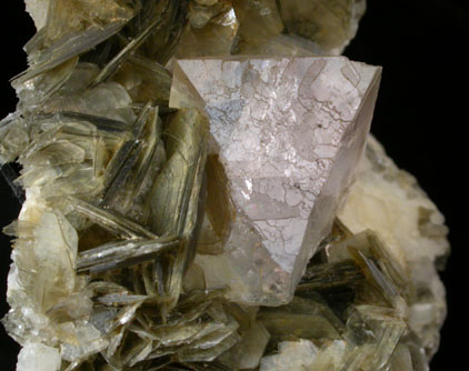 Fluorite on Muscovite from Dusso, Gilgit-Baltistan, Pakistan