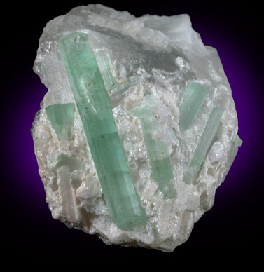 Elbaite Tourmaline in Quartz from Gilgit District, Gilgit-Baltistan, Pakistan