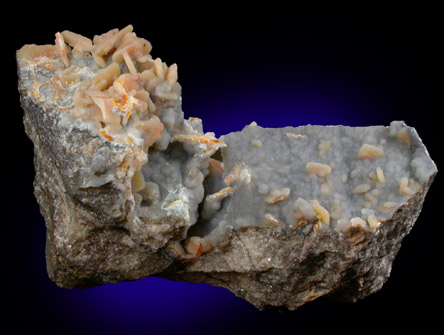 Wulfenite, Hemimorphite, Quartz from Finch Mine, north of Hayden, Banner District, Gila County, Arizona