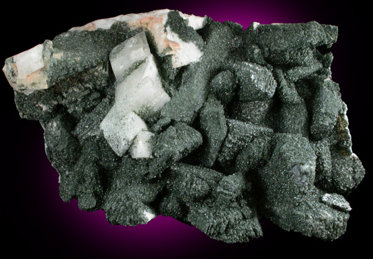Albite var. Pericline with Chlorite from Tilcon - Warren Quarry, Acushnet, Bristol County, Massachusetts