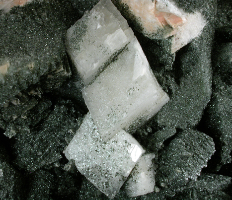 Albite var. Pericline with Chlorite from Tilcon - Warren Quarry, Acushnet, Bristol County, Massachusetts