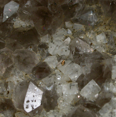 Pyrite, Smoky Quartz, Calcite from Millington Quarry, Bernards Township, Somerset County, New Jersey