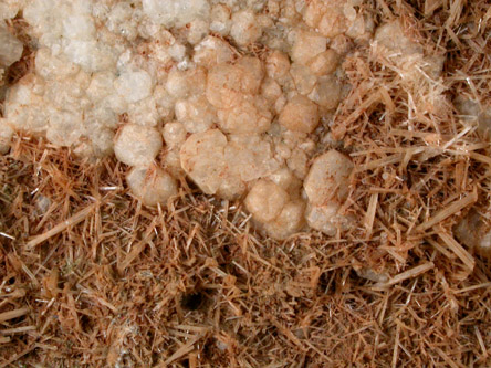 Analcime and Natrolite from Woodbury Traprock Quarry, east of Woodbury, Litchfield County, Connecticut