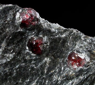 Almandine Garnet from Pipeline excavation, south of Diamond Lake, Glastonbury, Hartford County, Connecticut