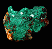 Brochantite with Aurichalcite from Mina Vieja, Potrerillos, Atacama, Chile