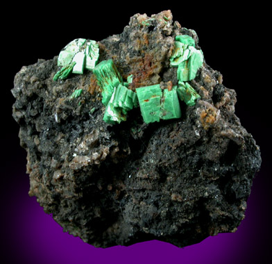 Torbernite from Gunnislake, Cornwall, England