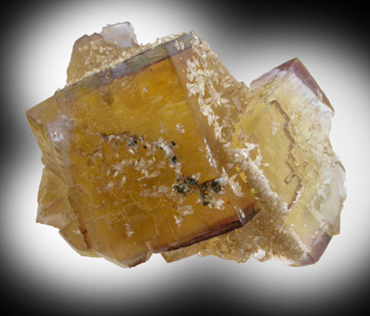 Fluorite with Calcite from Annabel Lee Mine, Harris Creek District, Hardin County, Illinois