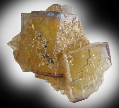 Fluorite with Calcite from Annabel Lee Mine, Harris Creek District, Hardin County, Illinois