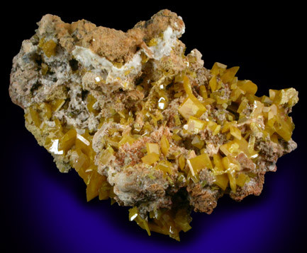 Wulfenite from Touissit Mine, 21 km SSE of Oujda, Jerada Province, Oriental, Morocco