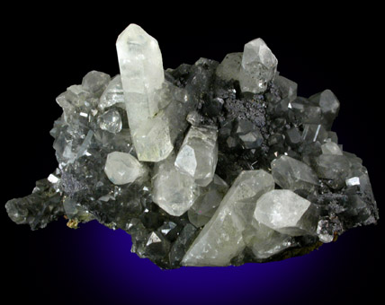 Anglesite on Galena from Touissit Mine, 21 km SSE of Oujda, Jerada Province, Oriental, Morocco