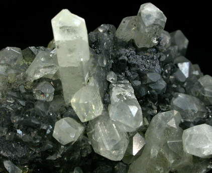 Anglesite on Galena from Touissit Mine, 21 km SSE of Oujda, Jerada Province, Oriental, Morocco