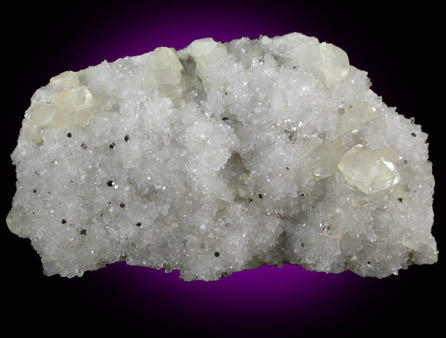 Hematite on Quartz and Calcite from Prospect Park Quarry, Prospect Park, Passaic County, New Jersey