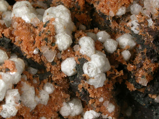 Analcime, Copper, Microcline, Calcite from Keweenaw Peninsula Copper District, Houghton County, Michigan