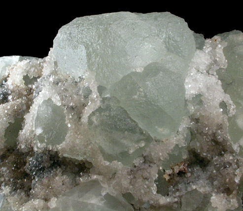 Fluorite with Quartz and Galena from Naica Mine, Saucillo, Chihuahua, Mexico