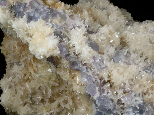 Calcite on Fluorite from Minerva #1 Mine, Cave-in-Rock District, Hardin County, Illinois