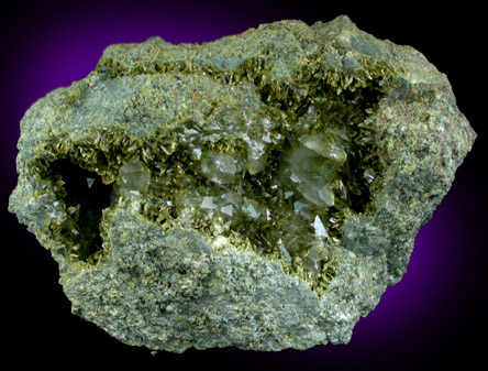 Epidote with Quartz from near Hondon de los Frailes, Alicante Province, Spain