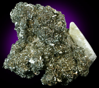 Marcasite with Calcite from Sweetwater Mine, Viburnum Trend, Reynolds County, Missouri