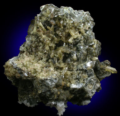 Clinochlore with Vesuvianite from Jeffrey Mine, Asbestos, Qubec, Canada