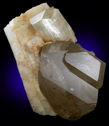 Spodumene with Smoky Quartz on Albite from Kunar Province, Afghanistan