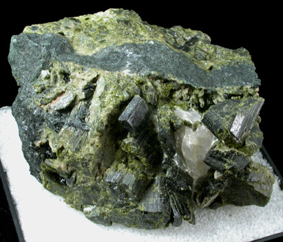 Epidote with Calcite from Marmoraton Iron Mine, Marmora, Ontario, Canada