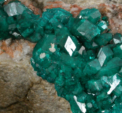 Dioptase from Altyn-Tyube, 66 km east of Karagandy, Karaganda Oblast', Kazakhstan (Type Locality for Dioptase)