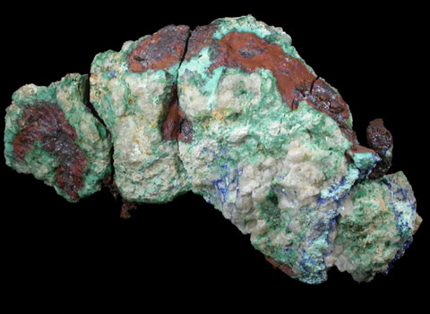 Copper with Cuprite, Azurite and Malachite from Zacatecas, Mexico