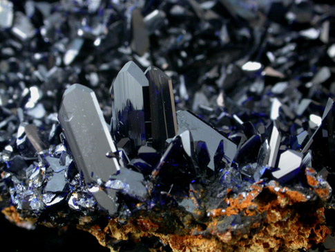 Azurite from Touissit Mine, 21 km SSE of Oujda, Jerada Province, Oriental, Morocco