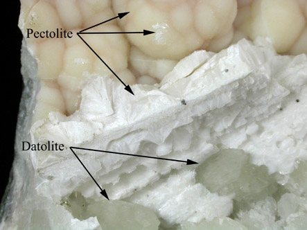 Pectolite with Datolite from Millington Quarry, Bernards Township, Somerset County, New Jersey