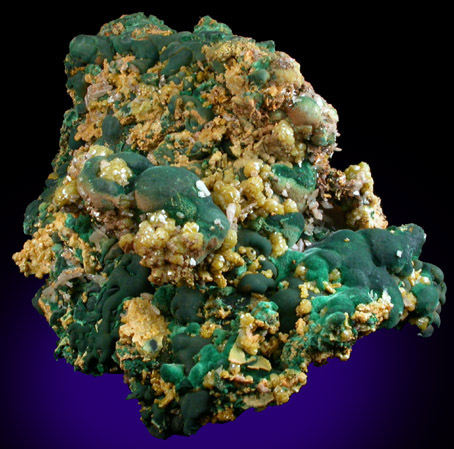 Malachite, Pyromorphite, Cerussite from Brown's Prospect, Rum Jungle, 61 km south of Darwin, Northern Territory, Australia