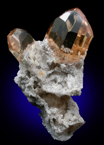 Topaz on rhyolite from Topaz Mountain, Thomas Range, Juab County, Utah