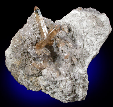 Topaz on rhyolite from Topaz Mountain, Thomas Range, Juab County, Utah