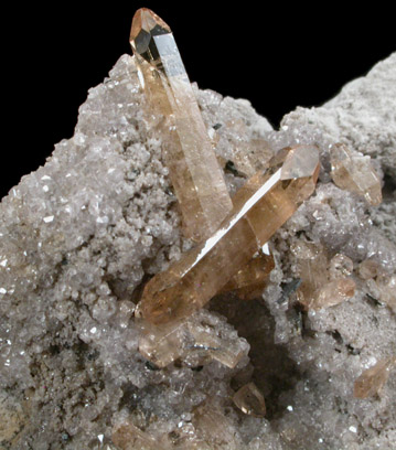 Topaz on rhyolite from Topaz Mountain, Thomas Range, Juab County, Utah