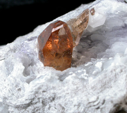 Topaz on rhyolite from Topaz Mountain, Thomas Range, Juab County, Utah