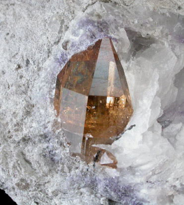 Topaz on rhyolite from Topaz Mountain, Thomas Range, Juab County, Utah