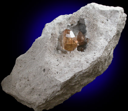 Topaz on rhyolite from Topaz Mountain, Thomas Range, Juab County, Utah